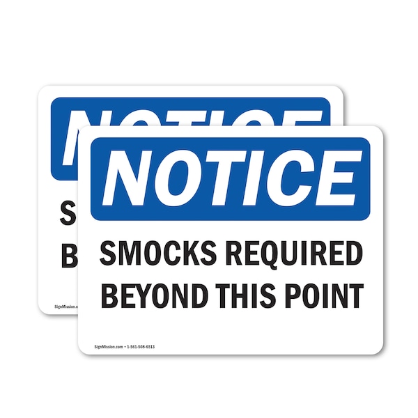 Signmission 7 in Height, 10 in Width, Vinyl Decal, Rectangle OS-2PACK-NS-D-710-L-18348 - main